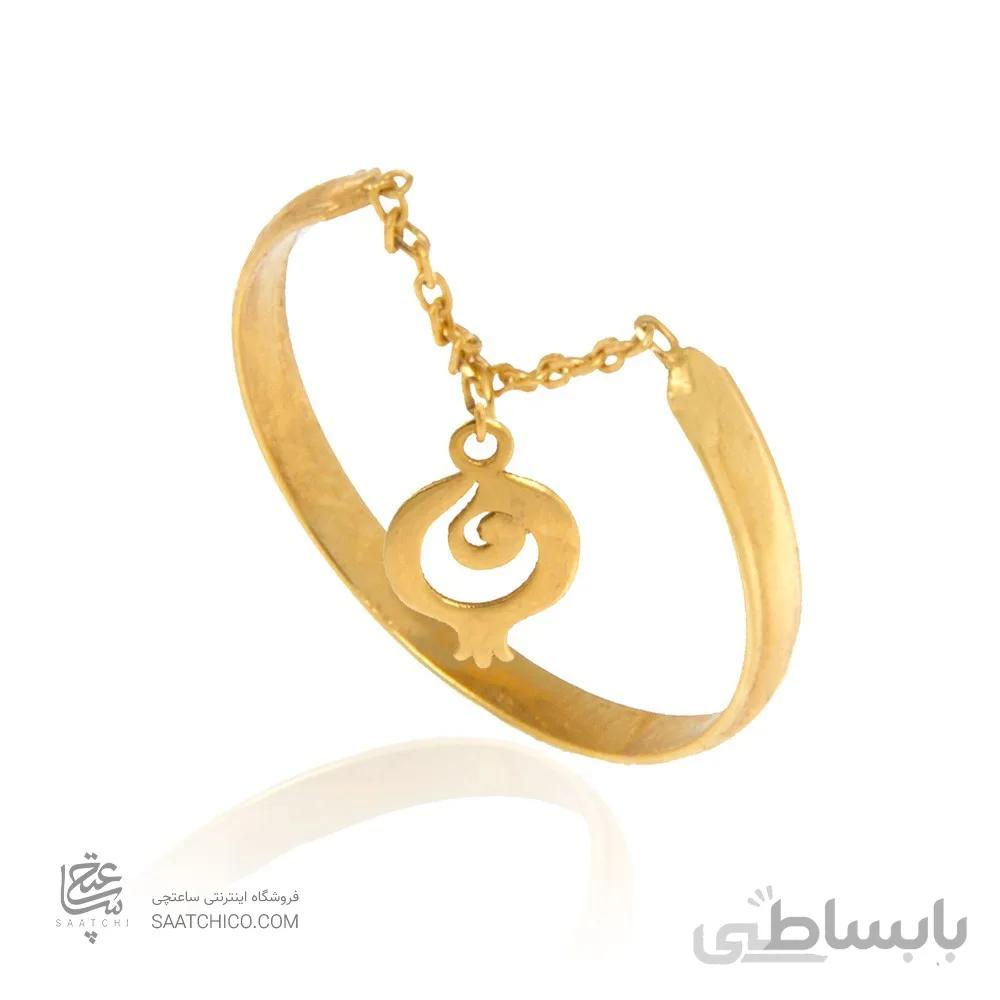 انگشتر طلا زنانه با آویز انار یلدا کد CR375