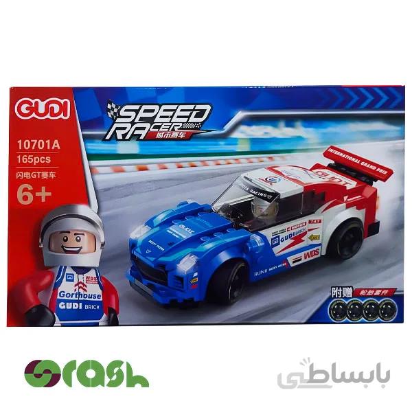 اسباب بازی ساختنی لگو ماشین مسابقه ای مدل Gudi speed racer کد 10701a