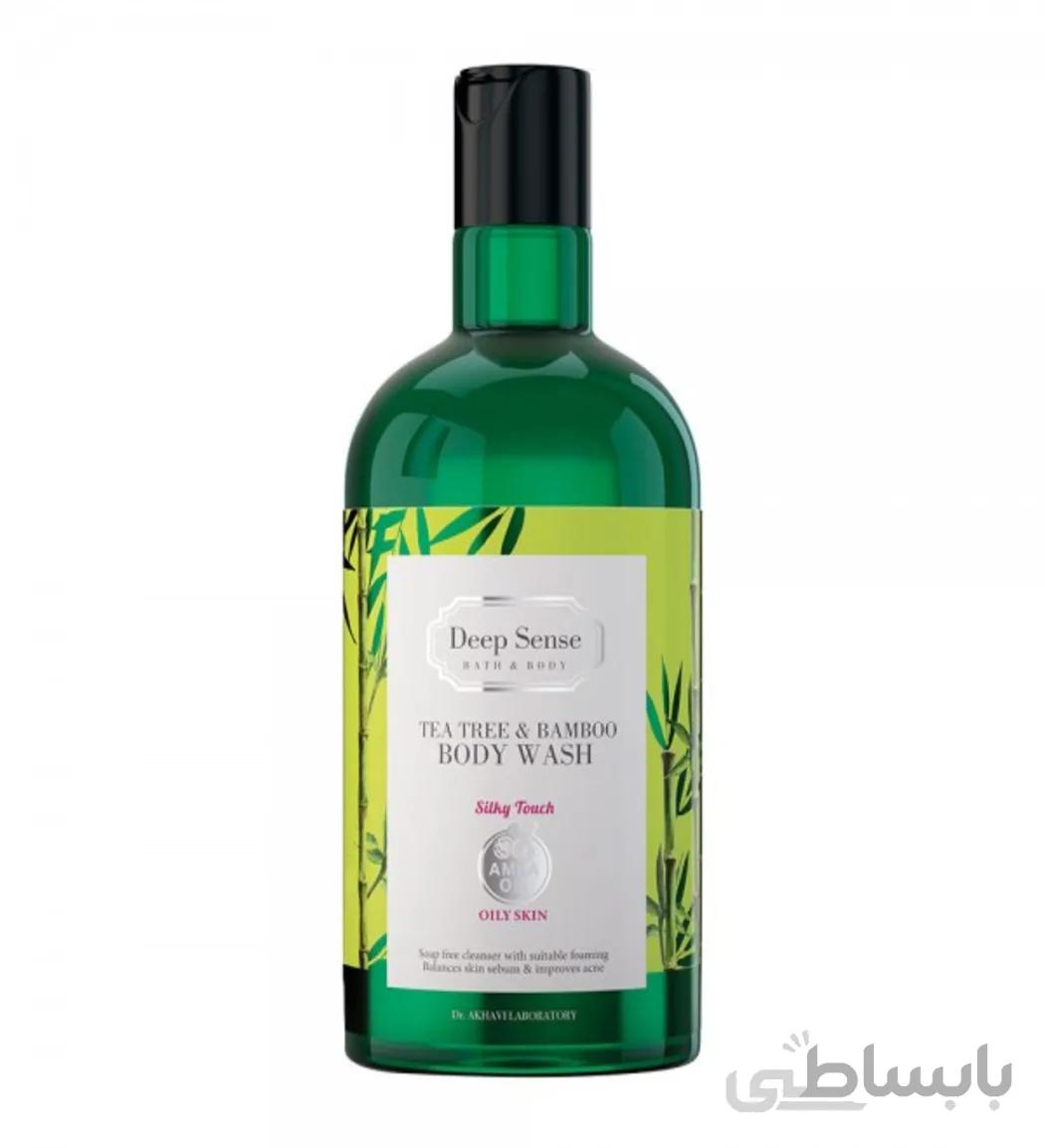 بادی واش بامبو و درخت چای مناسب پوست چرب 400 میل دیپ سنس ا Deep Sense Tea Tree And Bambo Body Wash For Oily Skins