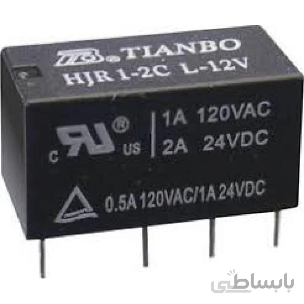 رله مخابراتی 12 ولت دو کنتاکت 8 پین TIANBO