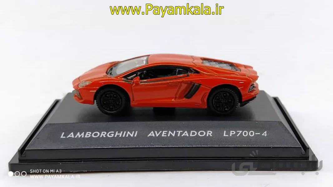 ماکت مینیاتوری لامبورگینی (1:87)(LAMBORGHINI AVENTADOR LP700-4 BY WELLY) نارنجی