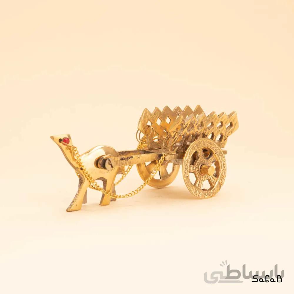 مجسمه برنجی طلایی مدل گاری شتر سایز 1