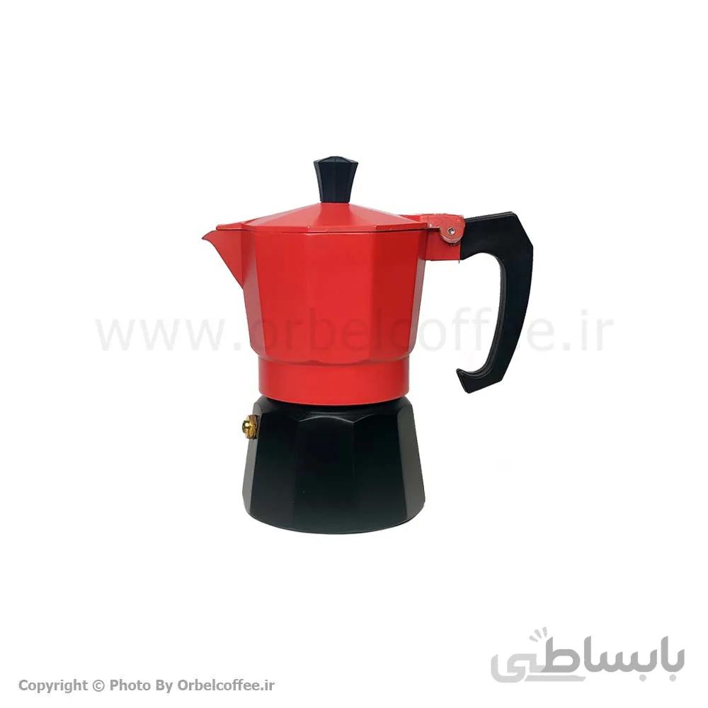 قهوه ساز موکاپات دو رنگ قرمز مشکی سایز 2 نفره