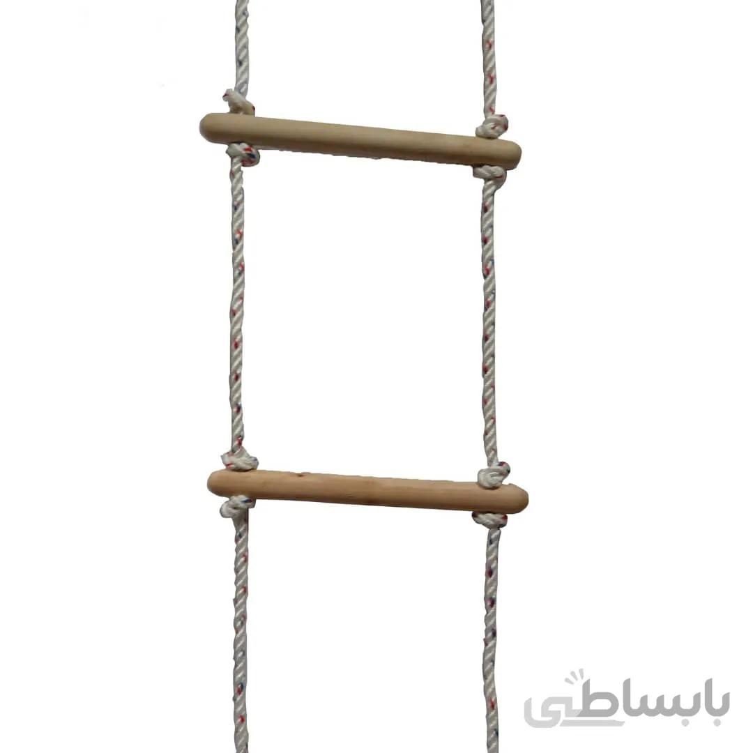 نردبان طنابی مدل پله چوبی