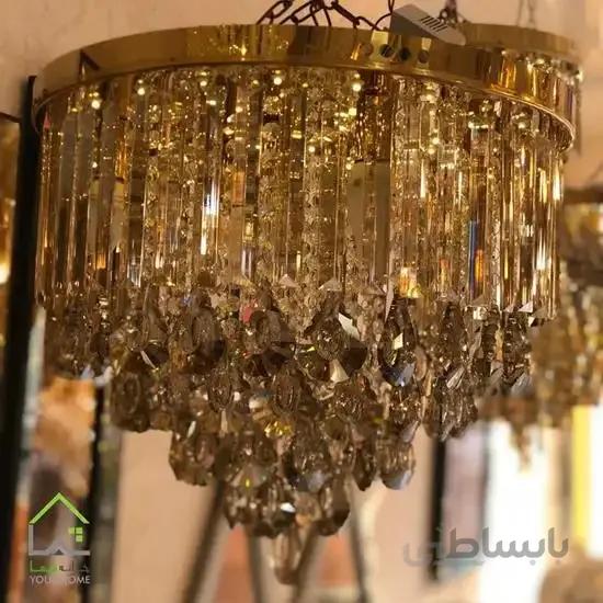 لوستر سقفی کریستال صدفی