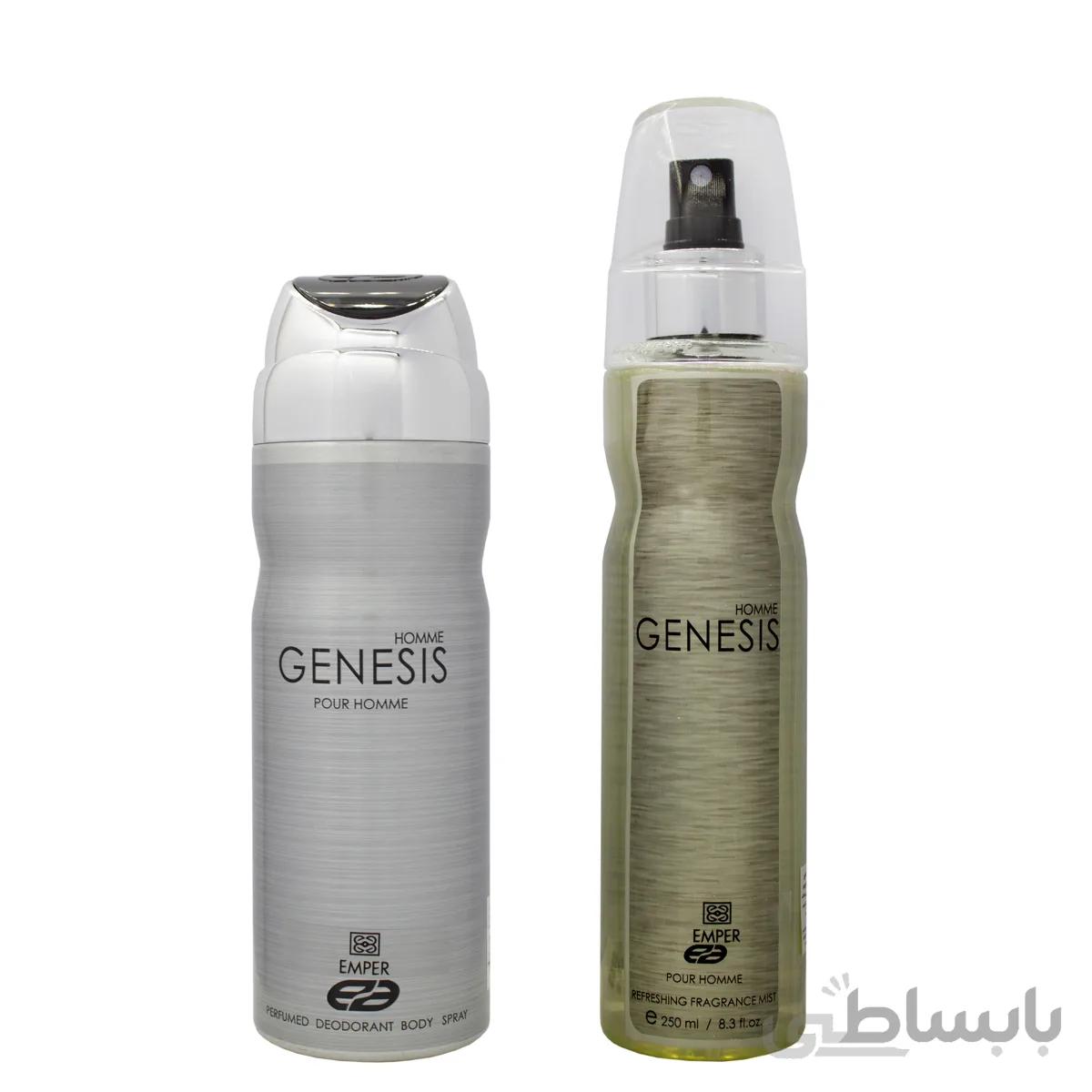 بادی اسپلش مردانه امپر مدل GENESIS HOMME حجم 250 میلی لیتر به همراه اسپری بدن مردانه امپر مدل GENESIS HOMME حجم 200 میلی لیتر