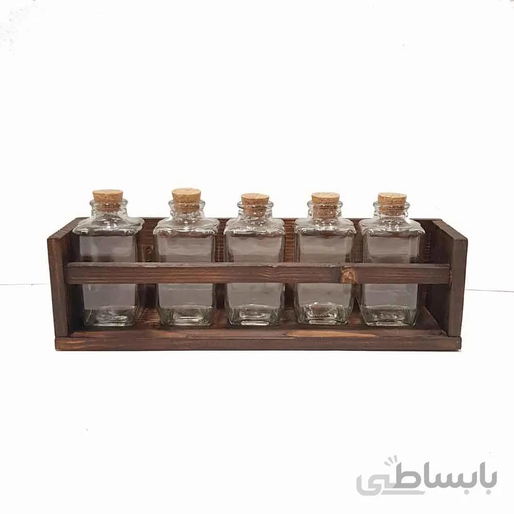 باکس و 5 عدد بطری چهارگوش14 سانتی