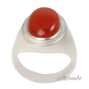 انگشتر نقره مردانه مدل سنگ عقیق یمن رکاب دست ساز کد AM_1902
