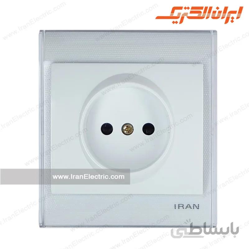 پریز برق ساده ایران ترنسپرنت سفید