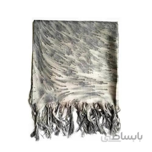 شال گردن طوسی طرح دار مردانه SH1018