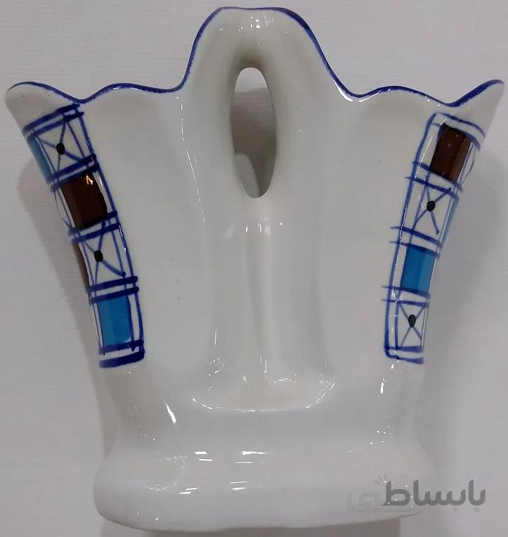 جاقاشقی دوقلو چینی میبد مروارید نقش شطرنجی