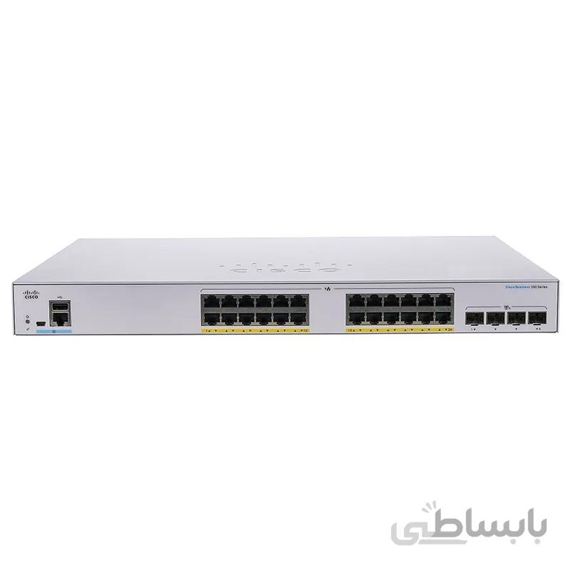 سوئیچ شبکه 24 پورت سیسکو مدل CBS350-24P-4G