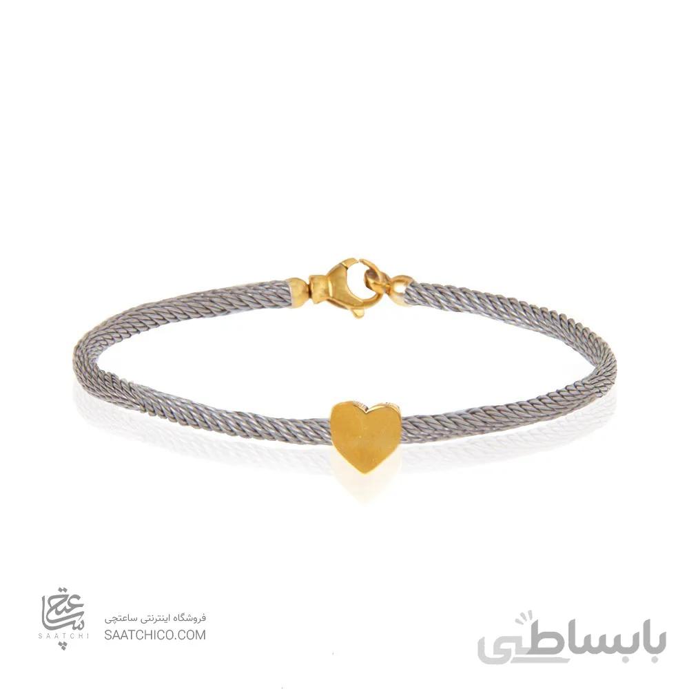 دستبند طلا زنانه فرد طرح قلب کد CB358