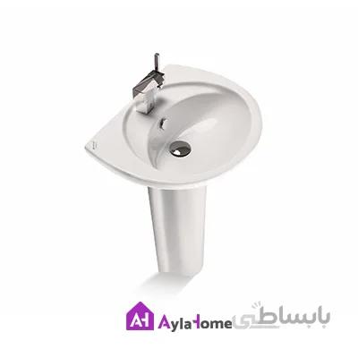 روشویی پایه دار مروارید مدل دیاموند 50 درجه دو