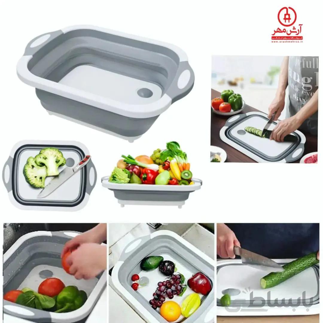 تخته کار اشپزخانه + سبد شست و شو تاشو ا Multi Function Folding board 2 IN 1