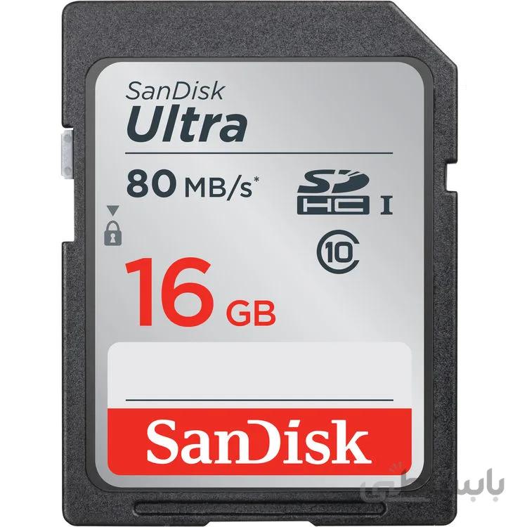 کارت حافظه سن دیسک Sandisk Ultra SDHC 16 GB (80mb/s)533X