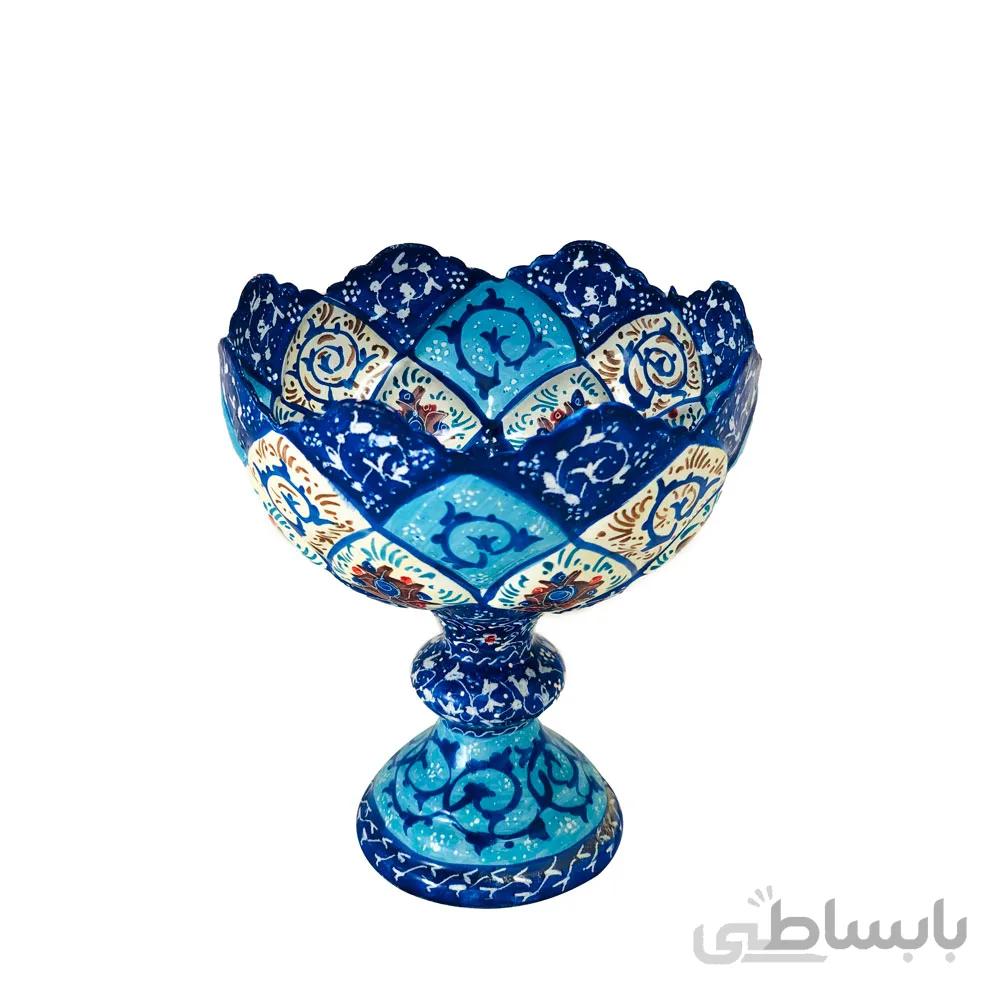 کاسه پایه دار میناکاری 10 سانتی