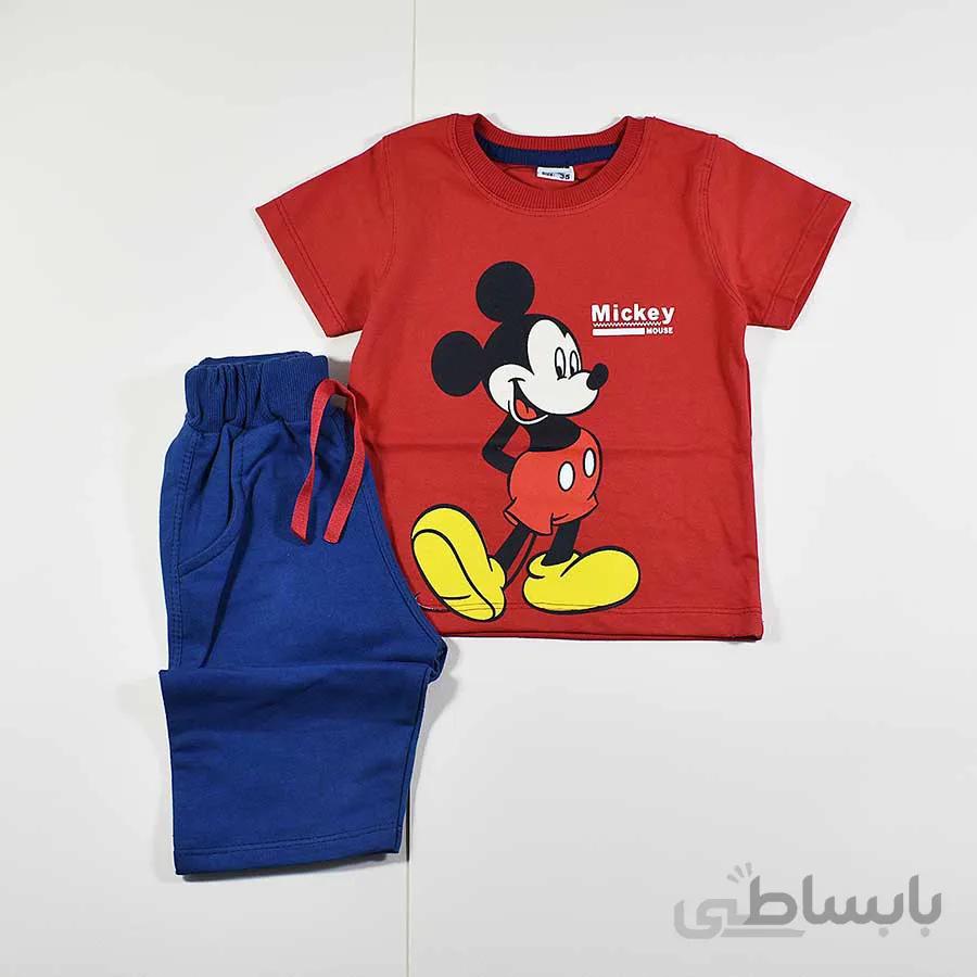 تیشرت شلوارک پسرانه بچه گانه میکی موس 2210