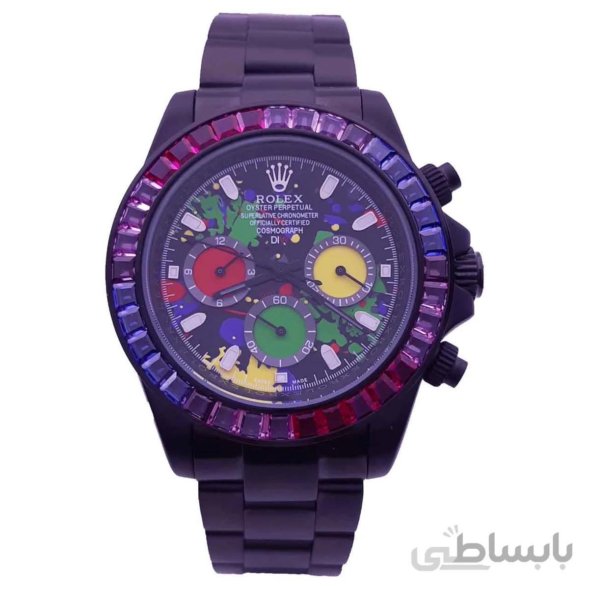 ساعت مچی مردانه رولکس مدل Rolex Rainbow Sapphire Daytona