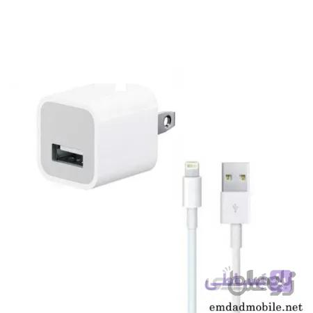 شارژر، کابل شارژ و آداپتور اصلی آیفون iPhone 7 کد 23857