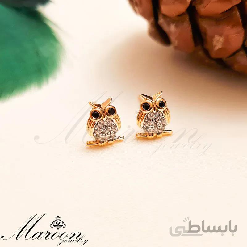 گوشواره جغد طلایی مارون CG120
