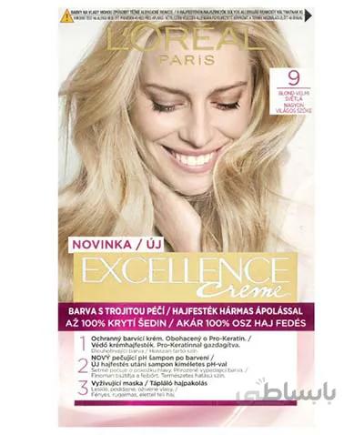 کیت رنگ مو اکسلانس لورآل شماره ۹ / Loreal Excellence Cream Hair Color