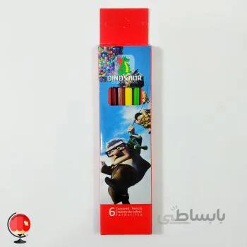 مداد رنگی 6 رنگ دایناسور انیمیشن آپ