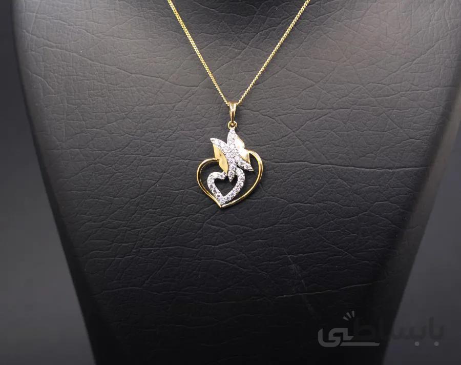 گردنبند قلب و پروانه - G67