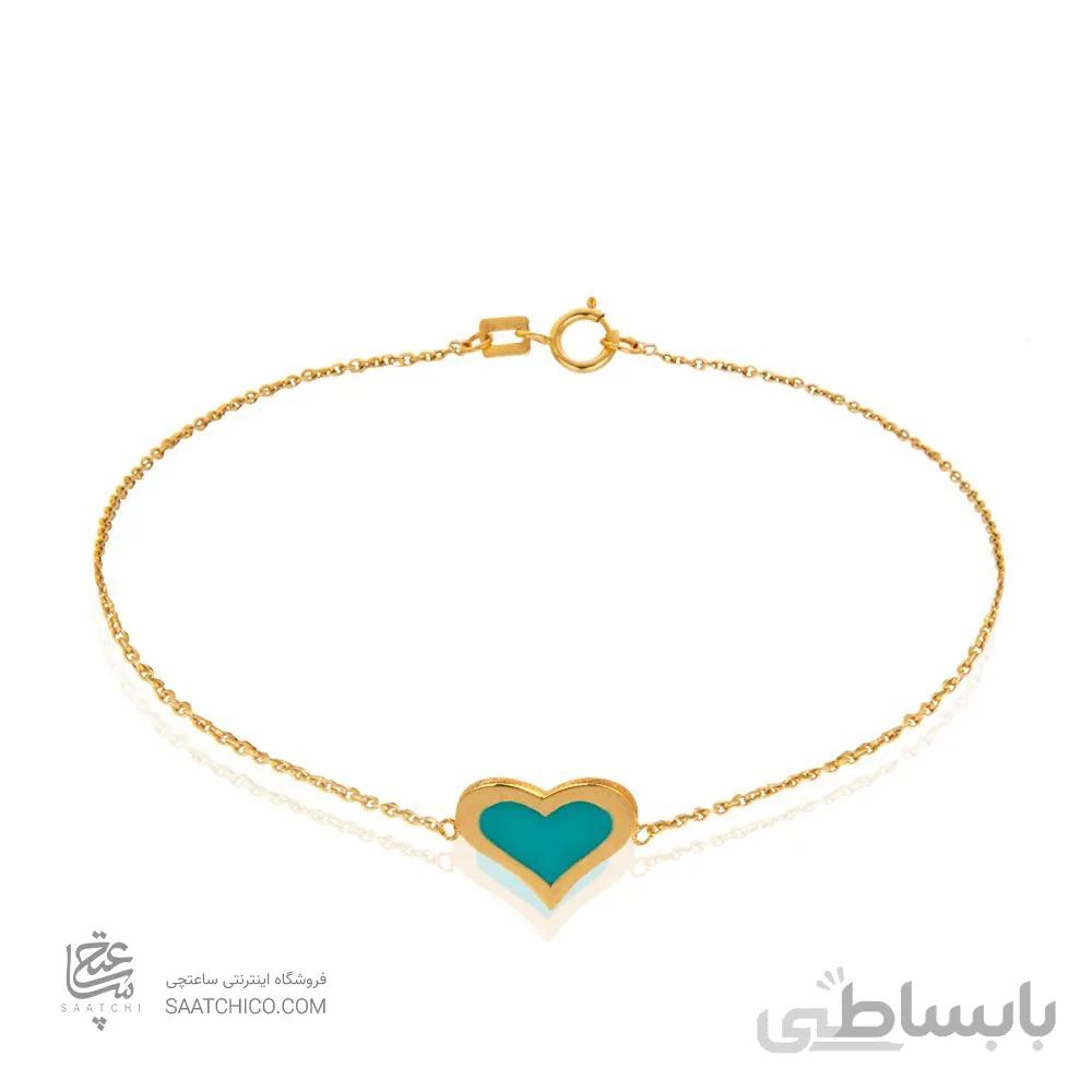 دستبند طلا طرح قلب کد CB387