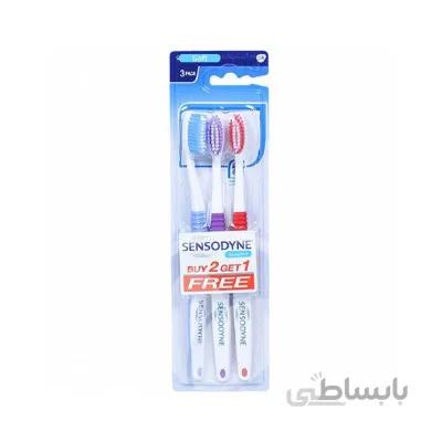 مسواک سافت سنسوداین 3 عدد ا SENSODYNE Soft Toothbrush 3 pack