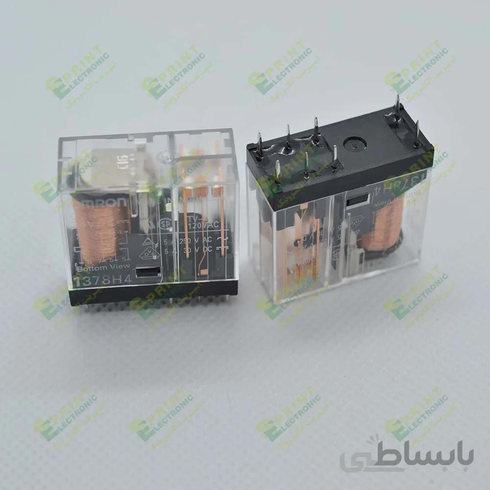 رله 220 ولت Ac شیشه ای 8 پایه 5 آمپر Omron G2R-2-220VAC