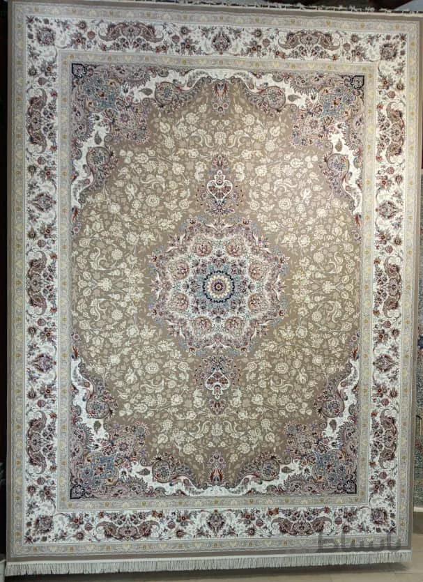 فرش قالی سلیمان طرح پونه شکلاتی