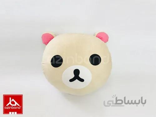 بالش فانتزی خرسی کرمی ا بالش فانتزی با پارچه مخملی