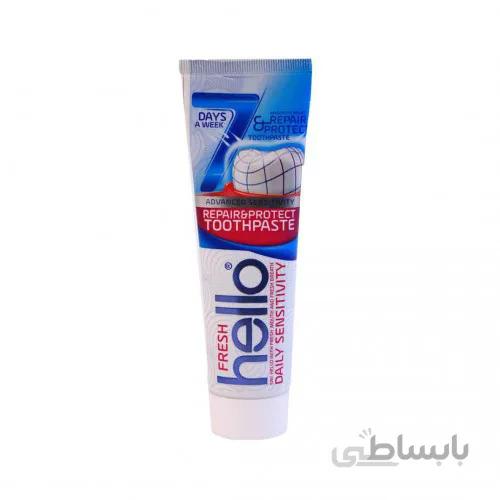خمير دندان 120 گرمی Hello مدل Daily Sensitive برای لثه‌های حساس