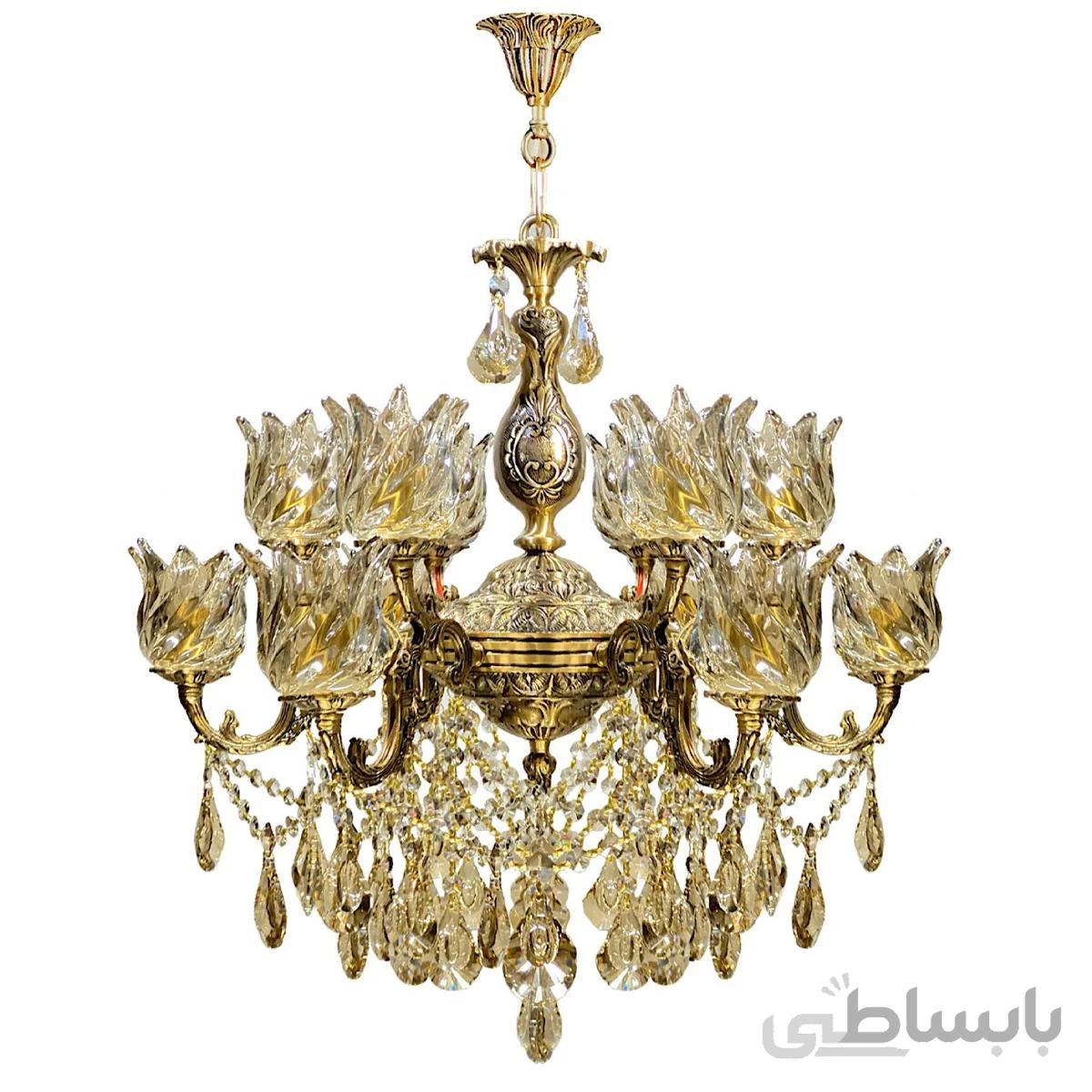 لوستر 12 شعله چشمه نور کد C2821/12