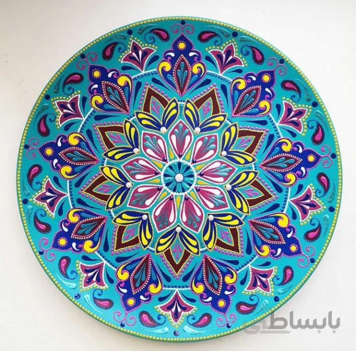 بشقاب سفالی فیروزه