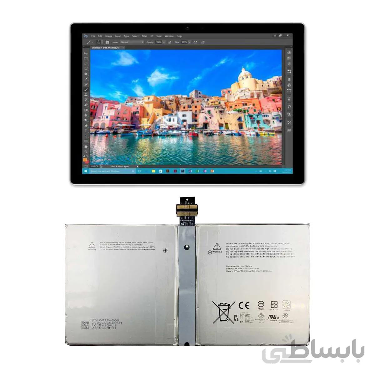 باتری تبلت مایکروسافت Microsoft Surface Pro 4 با کد فنی DYNR01