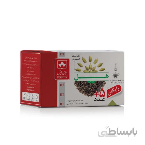 چای سیاه کیسه ای هل دبش بسته 25 عددی
