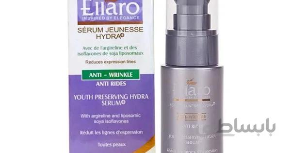 سرم ضد چروک الارو مدل Youth Preserving Hydra Serum Plus حجم 30 میلی لیتر ا Ellaro Youth Preserving Hydra Serum Anti Wrinkle 30ml