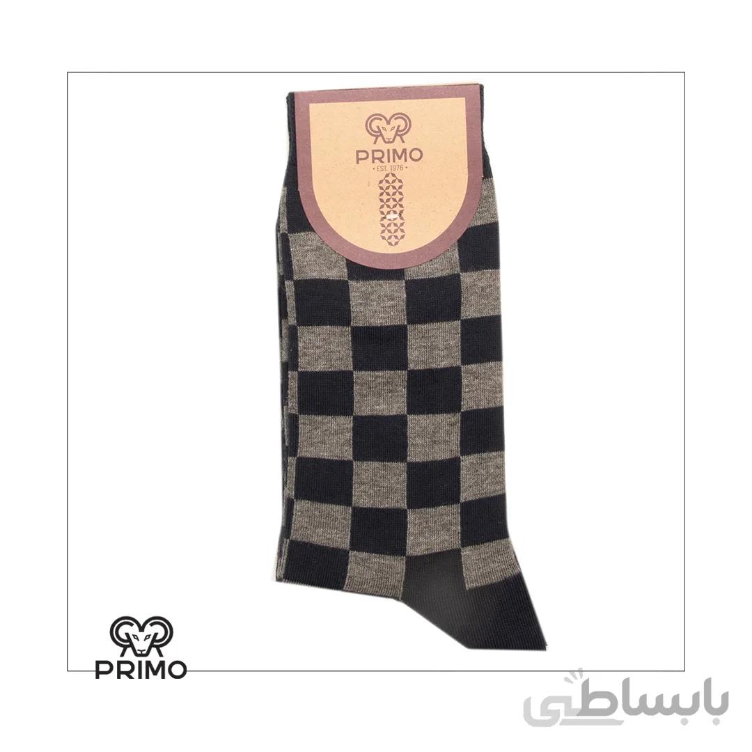 جوراب ساق بلند مردانه چهارخانه شطرنجی 98000202