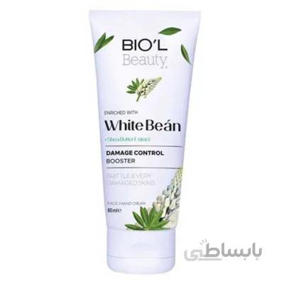 کرم مرطوب کننده وایت بین بیول مدل تیوپی Biol Face And Hand White Bean Cream