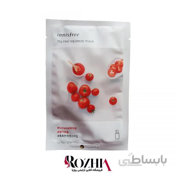 ماسک ورقه ای میوه ای اینیسفری 20ml کره ای – گوجه فرنگی