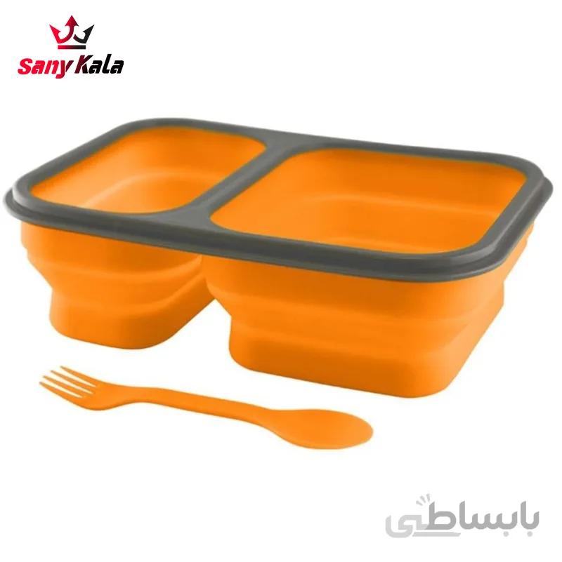 ظرف غذا سلیکونی تلسكوپي فول دابل Foldable ا Foldable telescopic silicone food container