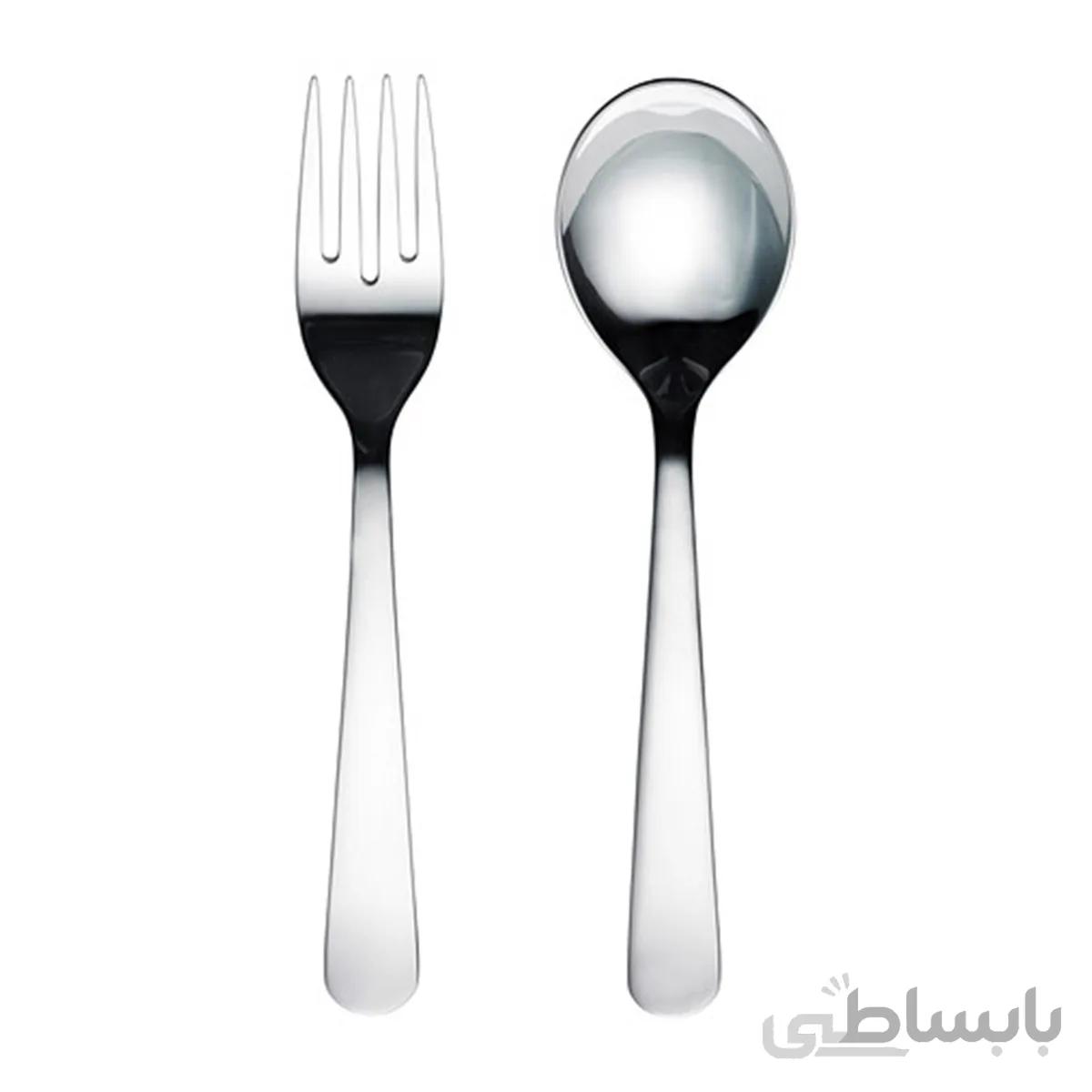ست دو تکه قاشق و چنگال سالادخوري ايکيا مدل Dragon ا Ikea Dragon Spoon And Fork 2 Pieces Salad Server Set