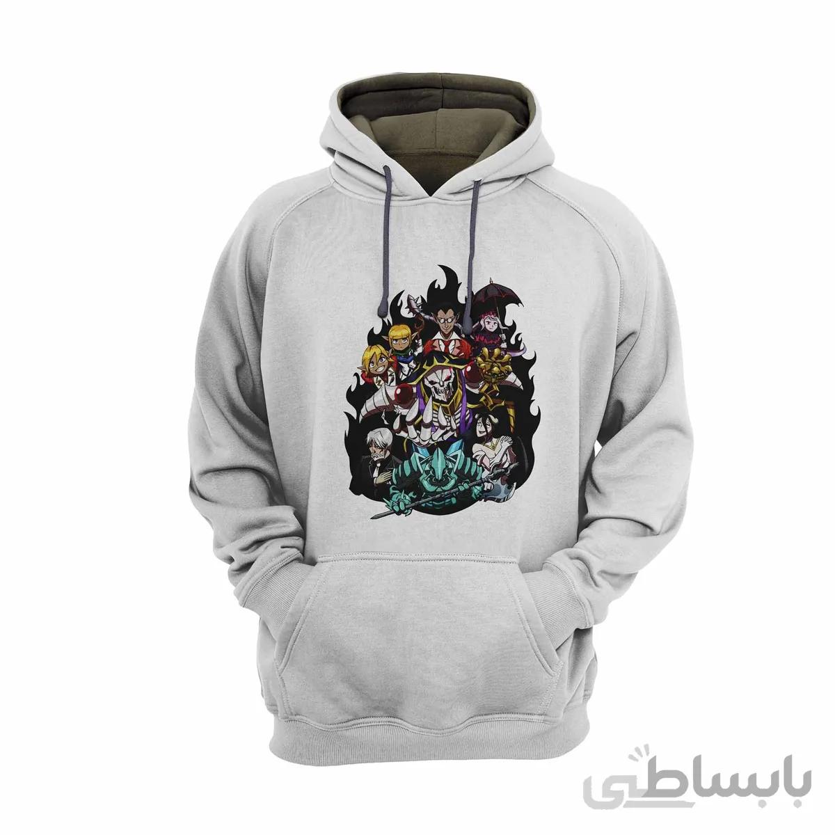 هودی سفید طرح انیمه اورلرد Overlord