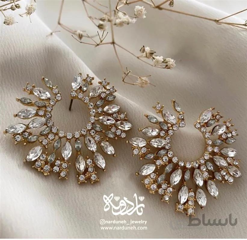 گوشواره نگین سیلور - 03