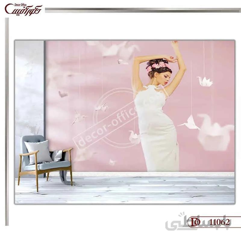 کاغذ دیواری سه بعدی آرایشگاه زنانه 1062 ا 3D Hairdressing Wallpaper 1062