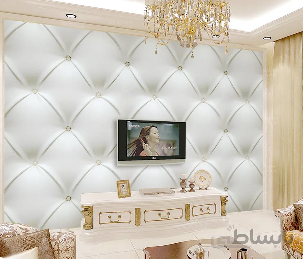 کاغذ دیواری سه بعدی طرح لوزی ساده