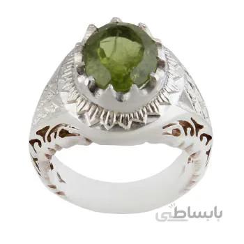 انگشتر نقره مردانه مدل زبرجد کد AM_1532