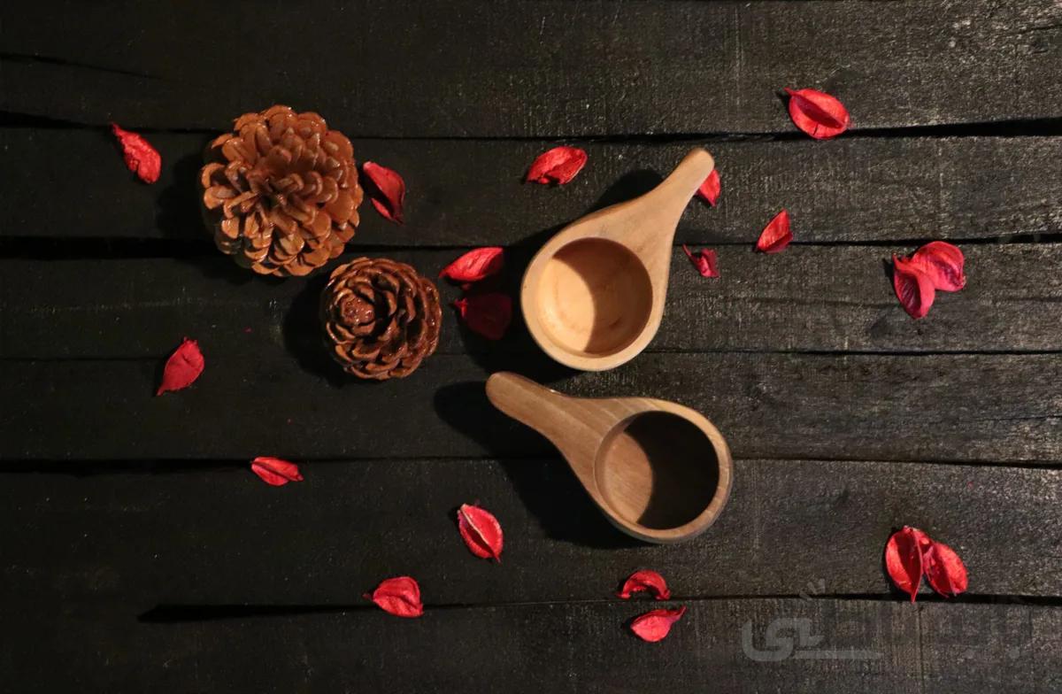 قهوه خوری دسته دار چوبی